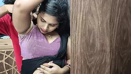 Seks ile benim ateşli bhabhi kız arkadaş içinde half saree